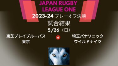 プレーオフ　決勝（パナソニック戦）
